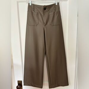 Maeve by Anthropologie Vegan Leather Wide-Leg Trousers